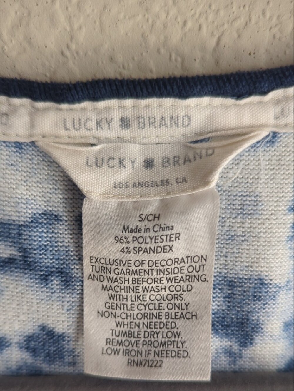 Lucky Brand Navy Tie-dye Tank Y2K - Picture 2 of 3